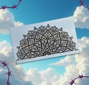 Szablon Mandala ( szablon 20x35cm ) malarski, DIY - Nr A16