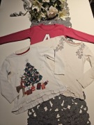 Bluzka świąteczna+2 inne, r. 104