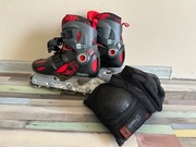 Rolki Oxelo Play4 34-36 + ochraniacze Oxelo Play