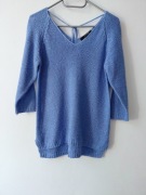 Sweterek niebieski roz.S/M firmy Reserved wymiary opis