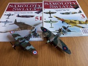 Morane-Saulnier MS.406 +Spitfire Mk.Vb 1/72 2x AMERCOM 3+51!Brak podstawek!