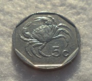 Malta Republika 5 centów 1991 KM# 95 Maltański krab słodkowodny