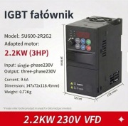 Falownik VFD 2.2kW 230V SU600 RS485 PID