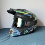Kask rowerowy / motocross / cross XL 61-62 cm + gogle | gotowy do jazdy