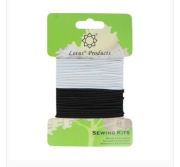 Guma okrągła 1,5mm, 6mb, biała i czarna 