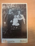 Fotografia Portret Henryk i Helena Łaszczowie z córką 1906 Blumin Mińsk