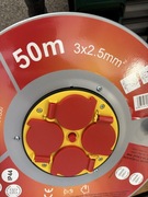 Przedłużacz bębnowy 50M 3x2.5mm metalowy bęben 