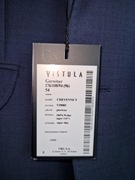 Garnitur Vistula Cheyenne – granatowy, 100% wełna, super slim, 54