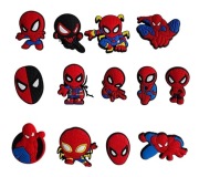 Przypinki do butów typu crocs charms piny zawieszki ozdoby Spiderman 13szt 