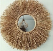 Lustro z rafii - styl boho