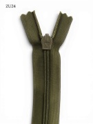 Zamek błyskawiczny kryty Argo 50cm #3, zielony. 4 sztuk