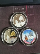 SET  3 Srebrne Moneta Congo  Worlds Wildlife  Ocean Rays Płaszczka 2023