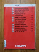 Instrukcja obsługi HILTI SF 4000