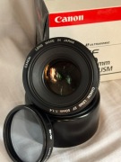 Canon EF 50mm f/1.4 usm + Osłona słoneczna + Polaryzacyjny