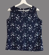 Damska bluzka granatowa w kwiaty na ramiączkach Greenpoint 40/L 