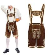 Męski Niemiecki Bawarski Kostium Oktoberfest M spodenki 