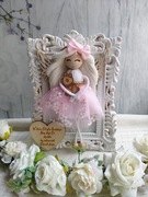 Pamiątka Chrztu Świętego Anioł Stróż w ramce 