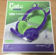 SŁUCHAWKI PRZEWODOWE  Cat Ear  Headset AKZ-020