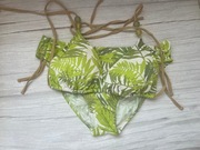 38 40 42 zielone bikini wzór w liście strój kąpielowy dwuczęściowy