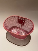 Metalowy Koszyk rowerowy dziecięcy różowy