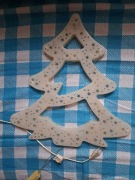 Ozdoba choinka święta lampki. nie świeci