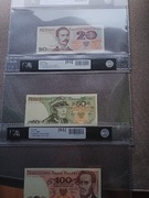 20 Zł 1982 SERIA W 0750532 50 Zł SERIA HB 3818440 100 Zł SERIA TK 0839657