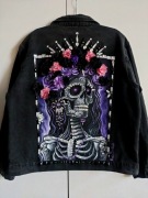 JEANSOWA KURTKA, custom, Helloween, La catrina