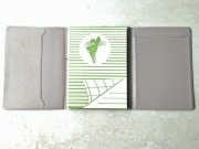 Vintage brulion  w rozkładanej okładce z pcv