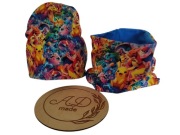 Komplet czapka komin wiosenny Pokémon Pikachu Flareon 