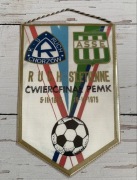 Proporczyk Piłkarski Ruch Chorzów – AS Saint-Étienne PEMK 1975 Unikat !