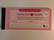 Czeki dla Par – książeczka 18 kuponów miłosnych, prezent