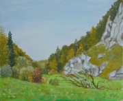 SKAŁY obraz olejny na płótnie 30 x 24