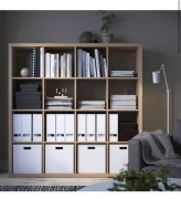 Regał Kallax od Ikea, imitacja dębu bejcowanego na biało, 147x147 cm