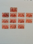 Rok 1920. U1-U11.znaczki urzedowe kasowane