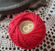 Kordonek w kolorze czerwonym -Ariadna lata 70-te.  Nr.8