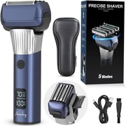 Amurhey Elektryczna golarka męska 5 ostrzy z trymerem i etui