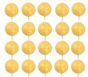 Kule na tort 5 szt żółte 2,5cm