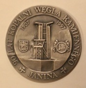 LIBIĄŻ - KWK "JANINA" - 90 LAT  KOPALNI WĘGLA KAMIENNEGO 1907 - 1997 rok