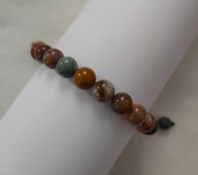 *Dje* Bransoletka na rękę - agat oceaniczny, sznurek