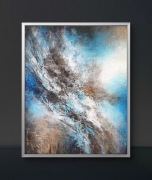 Abstrakcja,struktura,olej, 80x100cm, Monika Seroka