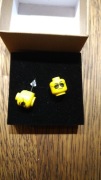 Kolczyki LEGO - główka w okularach policjant Lego 