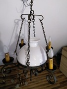 Rustykalna lampa wisząca 4 ramienna 