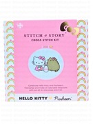 Hello Kitty x Pusheen – zestaw do haftu krzyżykowego.