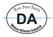Naklejka DA Wolne Miasto Gdańsk-Freie Stadt Danzig 