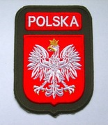 Orzeł RP z napisem Polska. Naszywka haftowana