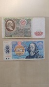 50 rubli 1991 i 20 koron Czechosłowacja