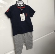 2-pak Nowy Dres USPA 74 cm 6-9 t-shirt spodnie
