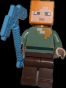 LEGO figurka Alex Minecraft kilof diamentowy