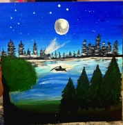 Obrazy malowane akrylem na płótnie 