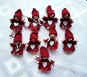 Ozdoby na choinkę, figurki, krasnale.